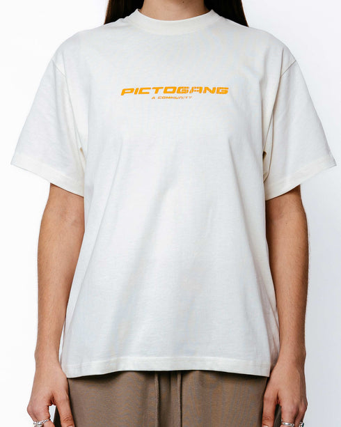 Logo T-Shirt - Cream White / Sunny Orange