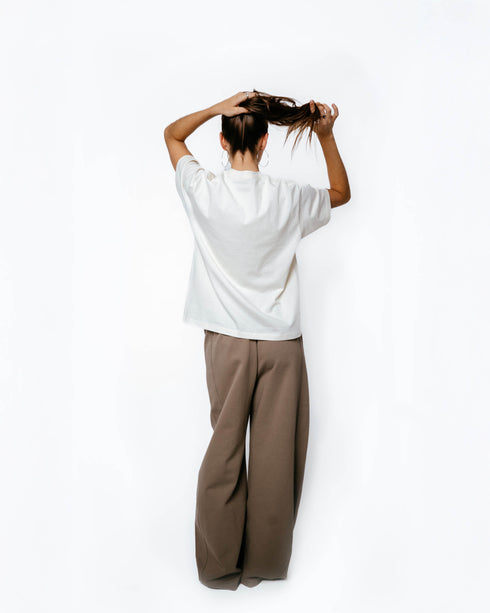 Logo T-Shirt - Cream White / Sunny Orange