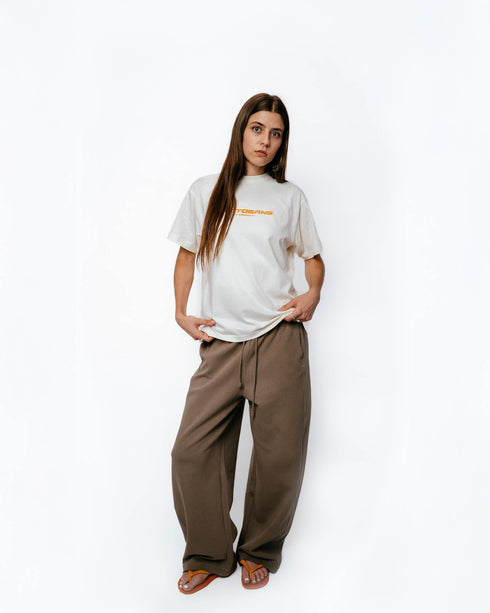 Logo T-Shirt - Cream White / Sunny Orange