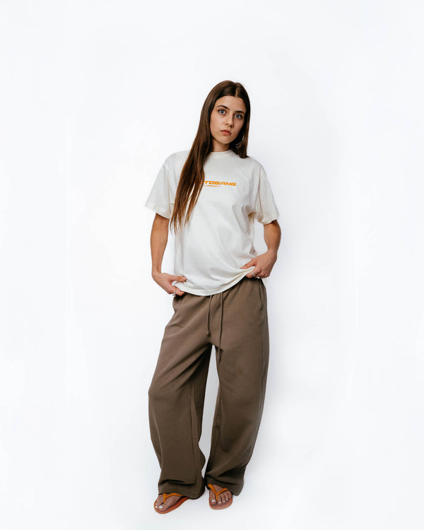 Logo T-Shirt - Cream White / Sunny Orange