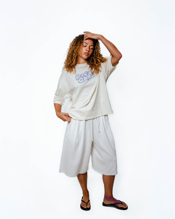 Sketch Oversized T-Shirt - Cream White