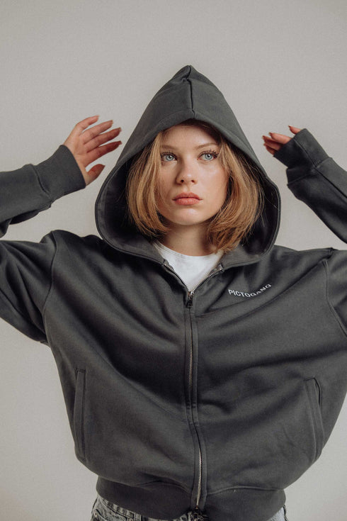 PG Zip Hoodie - Arctic Grey